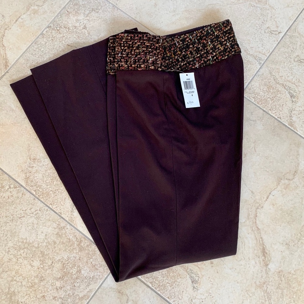 NWT INC  International Concepts dark brown size 4 pants modern work casual
